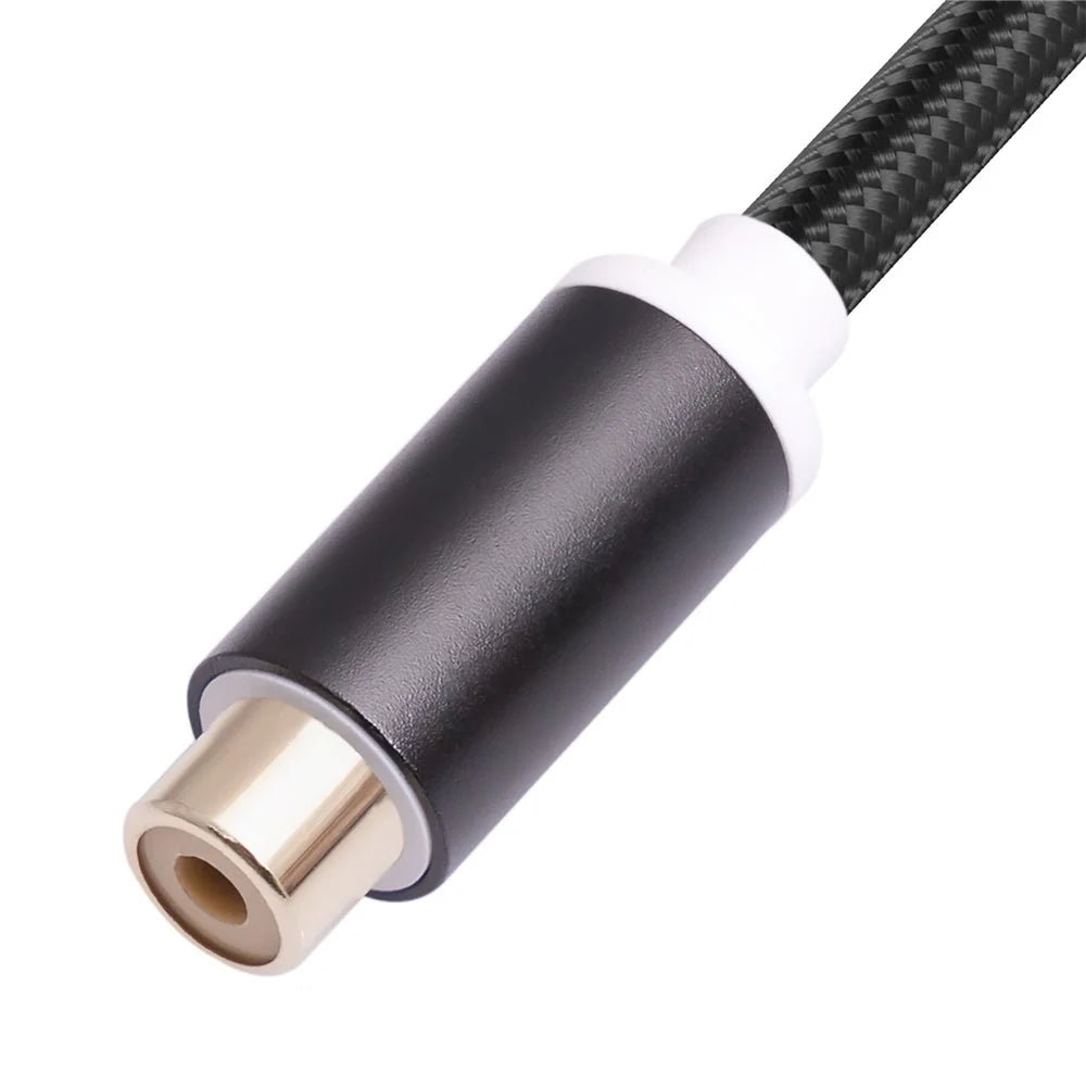 3712 0.3m 6.35mm Male to Dual RCA Female Splitter Cable 1 / 4 Inch Male Stereo to 2 RCA Female Adapter Line - 6