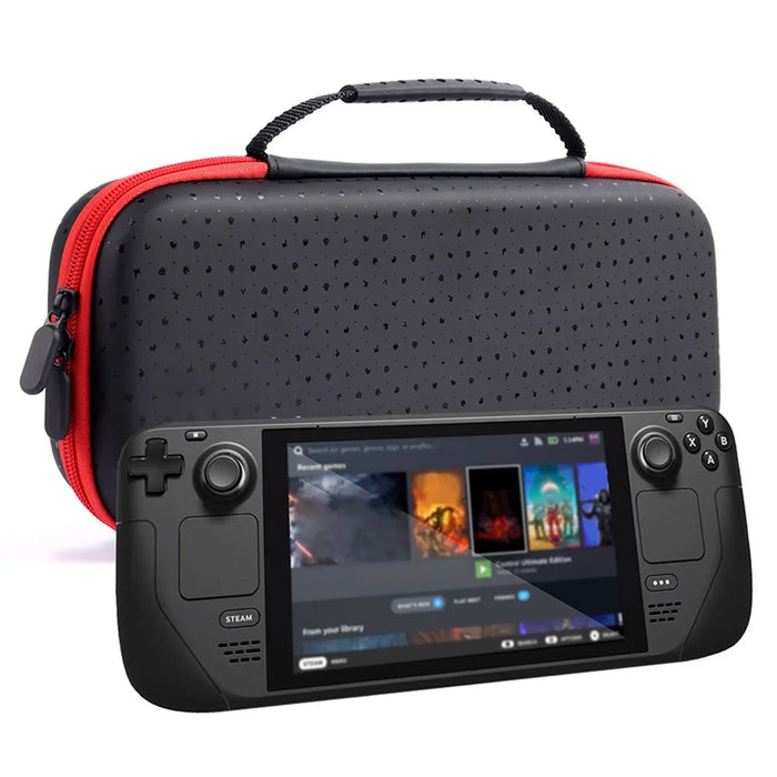 For Steam Deck Storage Bag Organizer PU+EVA Hard Shell Handbag Game Handheld Console Accessories - 2