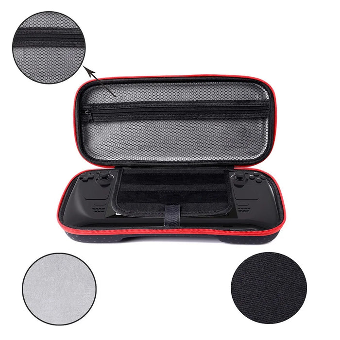 For Steam Deck Storage Bag Organizer PU+EVA Hard Shell Handbag Game Handheld Console Accessories - 5