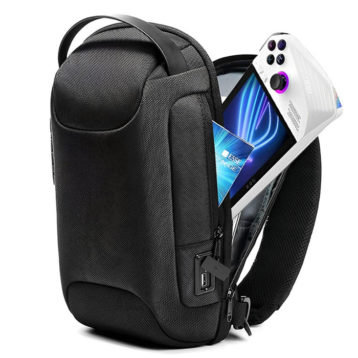 For Asus Rog Ally Game Console Oxford Cloth Chest Bag Single Shoulder Bag with Anti-theft Lock - Camouflage - 3