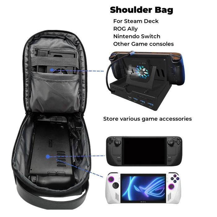 For Asus Rog Ally Game Console Oxford Cloth Chest Bag Single Shoulder Bag with Anti-theft Lock - Camouflage - 7
