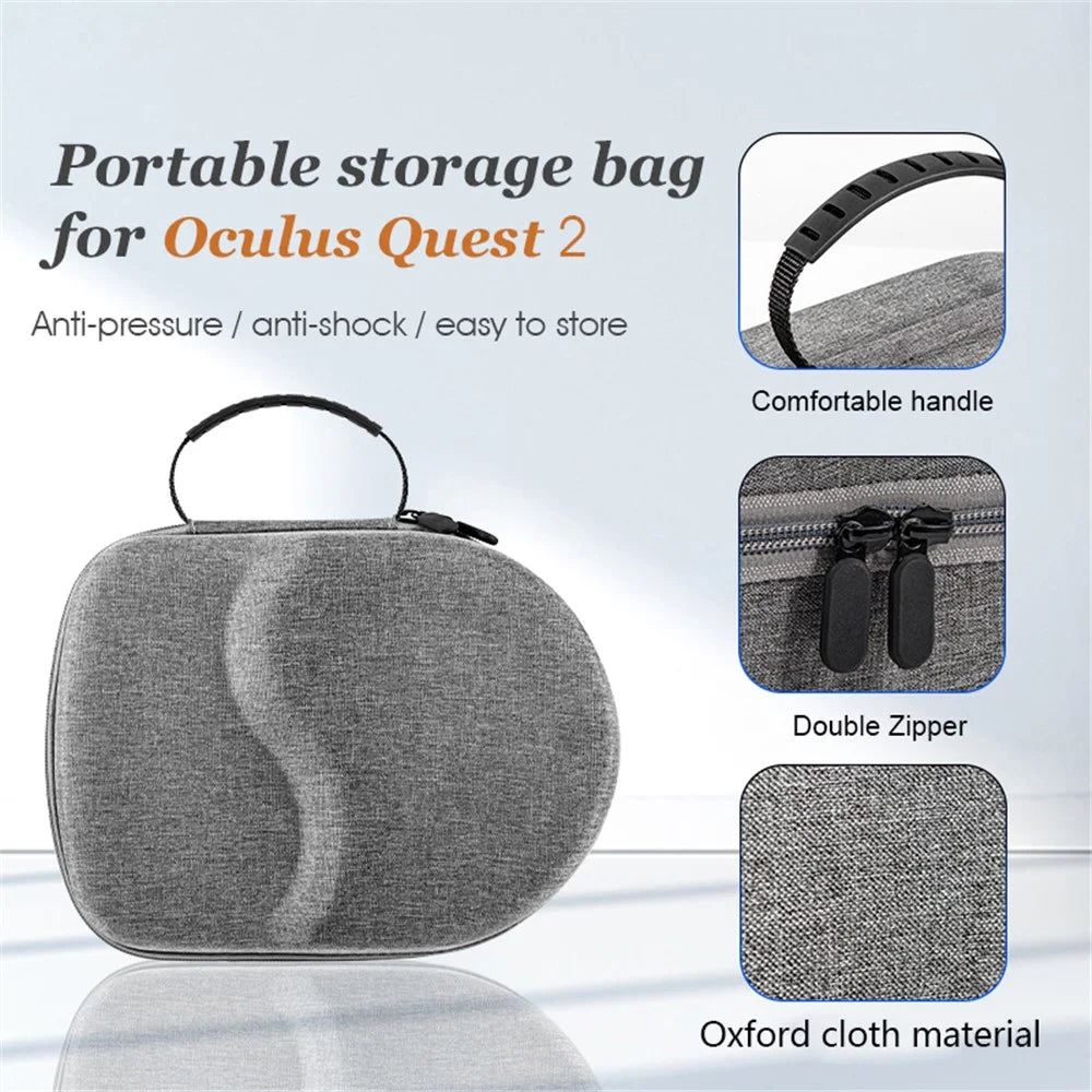 DEVASO For Oculus Quest 2 VR Glasses Portable Storage Bag Oxford Cloth Handbag Carrying Case - 2
