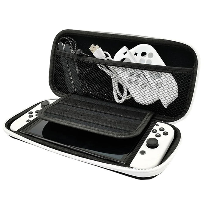 Waterproof PU+EVA Carrying Case for Nintendo Switch OLED Game Console Anti-Scratch Storage Bag - Black - 3