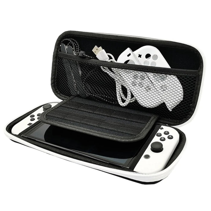PU+EVA Carrying Case for Nintendo Switch OLED Game Console Waterproof Portable Storage Bag with Handle Strap - 3