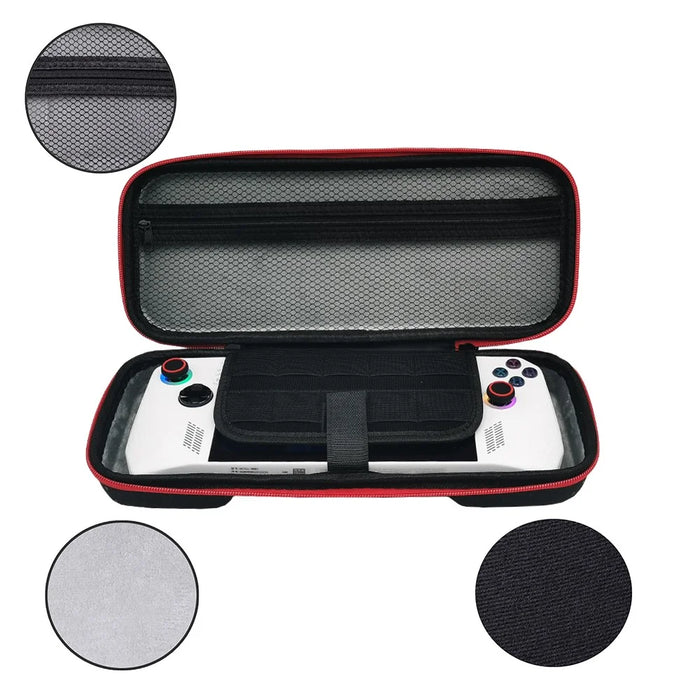 Storage Bag for ASUS ROG Ally Game Console Travel Carrying Case with Tempered Glass Screen Protector - 4
