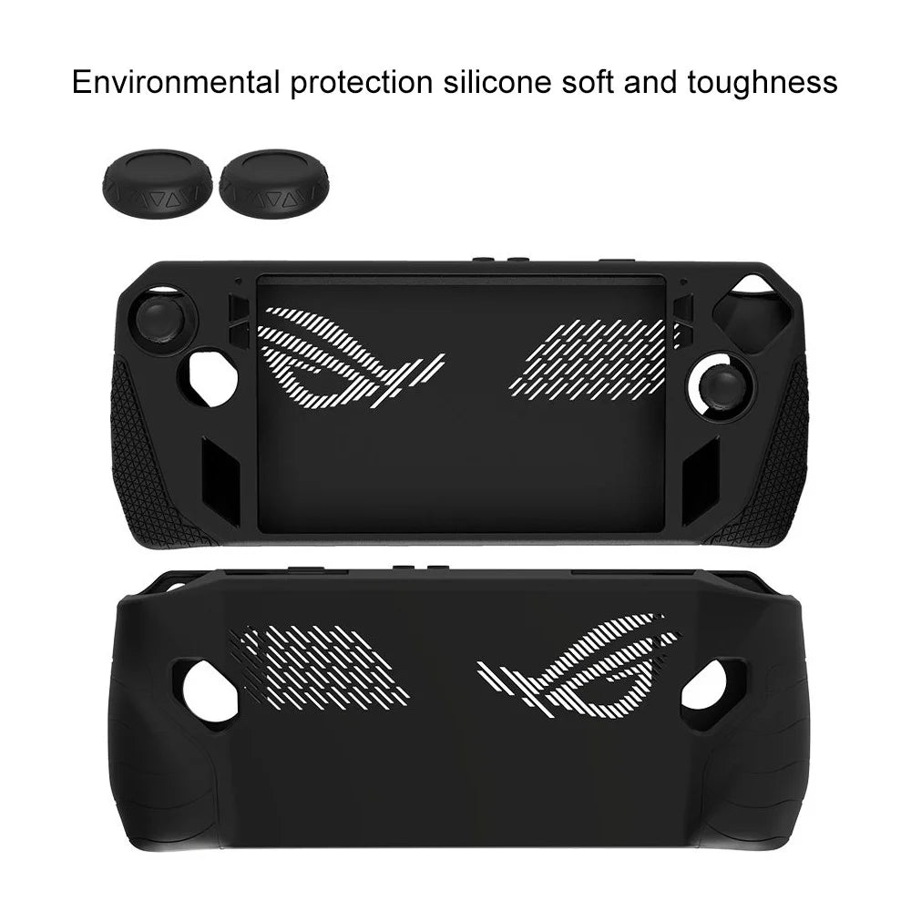 For ASUS ROG Ally Game Console Storage Bag Portable Carrying Bag with Silicone Case Cover - Black - 4
