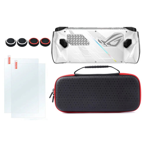 Portable PU+EVA Carrying Case for ASUS ROG Ally Game Console Protective TPU Case with Tempered Glass Screen Protector - 1