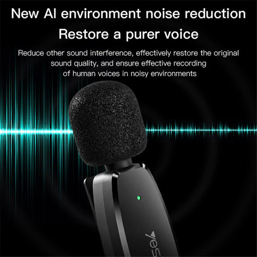YESIDO KR15 Low Latency Wireless Lavalier Microphone iP / Type-C / 3.5mm Receiver + 2 Transmitter Mic Set - 2