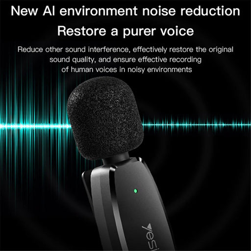 YESIDO KR13 Type-C Low Delay Video Recording Mic Wireless Lavalier Microphone  (2 Transmitters + 1 Receiver) - 2