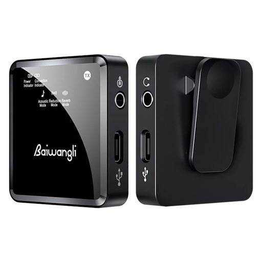 BAIWANGLI SX39 Wireless Noise Canceling Microphone System Portable Collar Clip Mic for Type-C, 1 Transmitter + 1 Receiver - 1