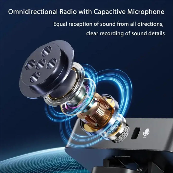 BAIWANGLI SX39 Wireless Noise Canceling Microphone System Portable Collar Clip Mic for Type-C, 1 Transmitter + 1 Receiver - 7