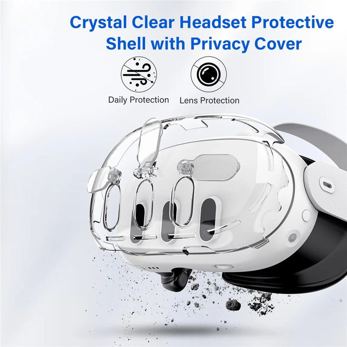 JYS JYS-MQ016 For Meta Quest 3 Headset Protective Shell Handle Cover Silicone Eye Mask Set - Rhombus Pattern+Black - 2