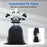 JYS JYS-MQ016 For Meta Quest 3 Headset Protective Shell Handle Cover Silicone Eye Mask Set - Rhombus Pattern+Black - 3