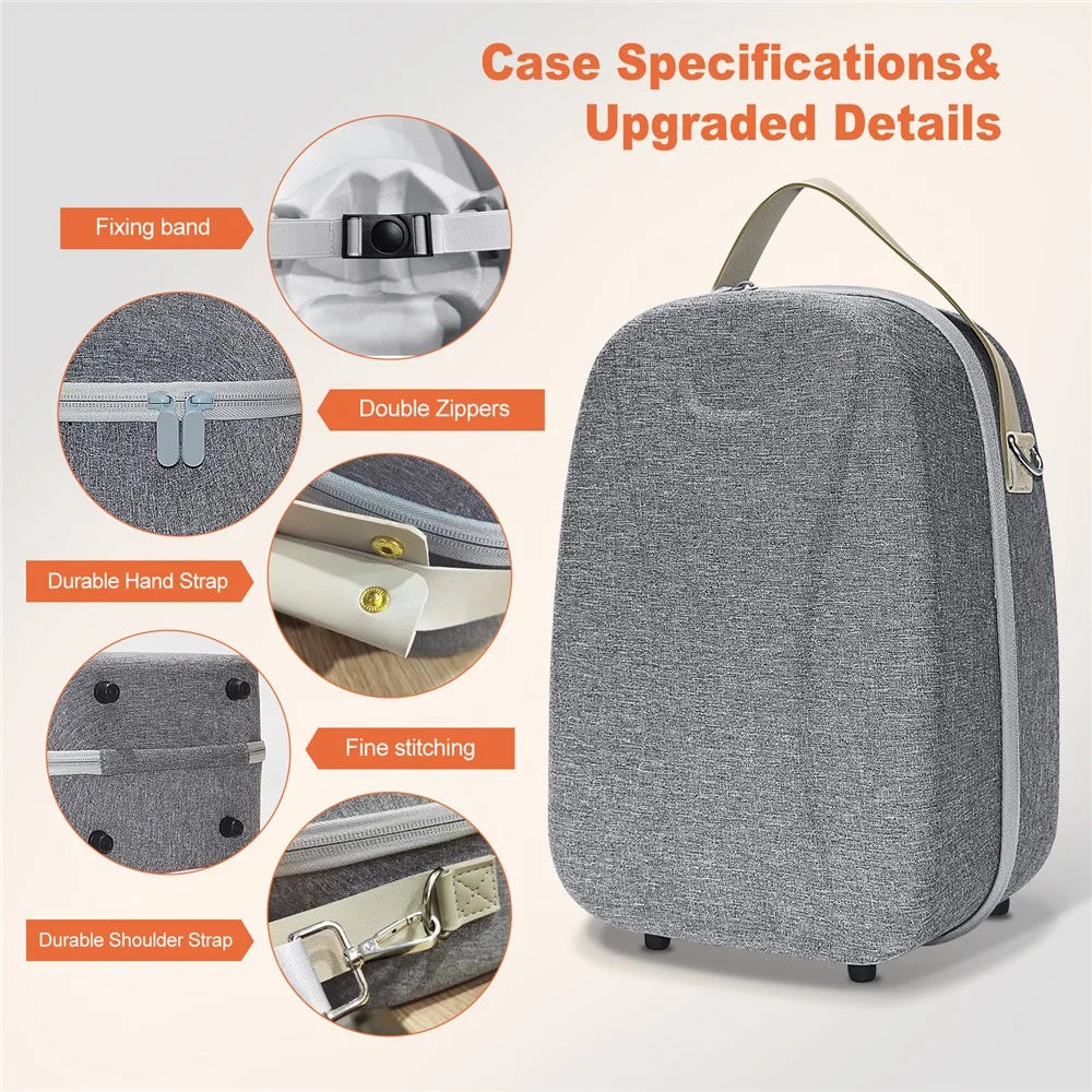 JYS JYS-P5168 For PS VR2 Carrying Case Portable Handheld Zipper Storage Bag with Shoulder Strap - 3