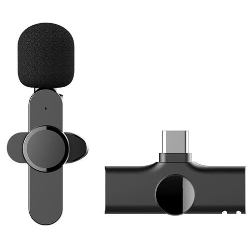 K5 Mini Clip-On Recording Mic Wireless Lavalier Microphone (1 Transmitter + 1 Receiver) - Type-C Plug - 1