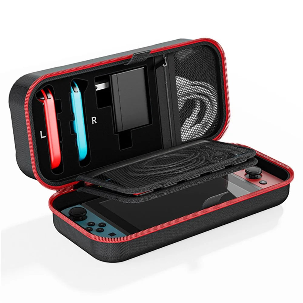OIVO IV-SW188 For Nintendo Switch / Switch OLED Carrying Bag Game Console and Accessories EVA Storage Case - Red - 2