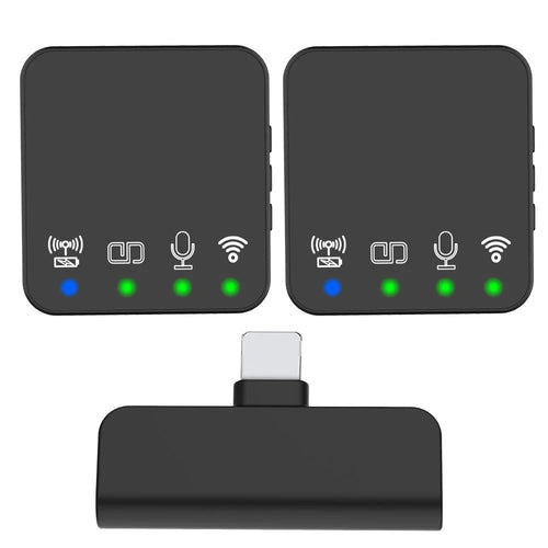 R10 2 Mic+1 Receiver Noise Canceling Collar Clip Wireless Microphone System - 8 Pin - 1