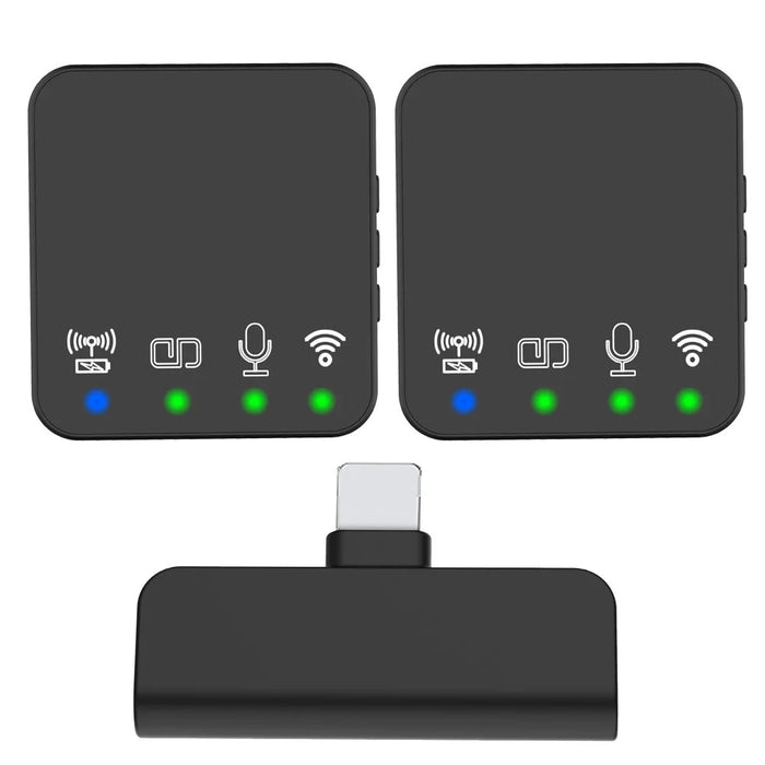 R10 2 Mic+1 Receiver Noise Canceling Collar Clip Wireless Microphone System - 8 Pin - 1