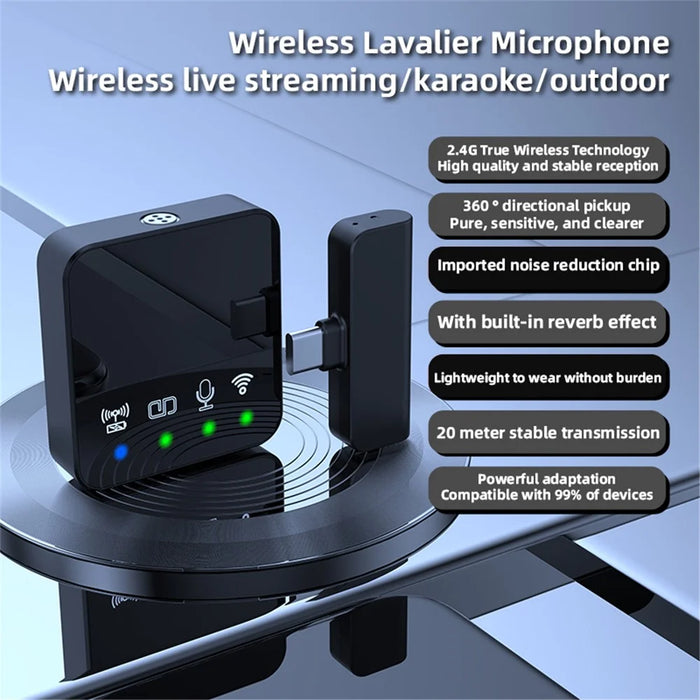 R10 2 Mic+1 Receiver Noise Canceling Collar Clip Wireless Microphone System - 8 Pin - 7