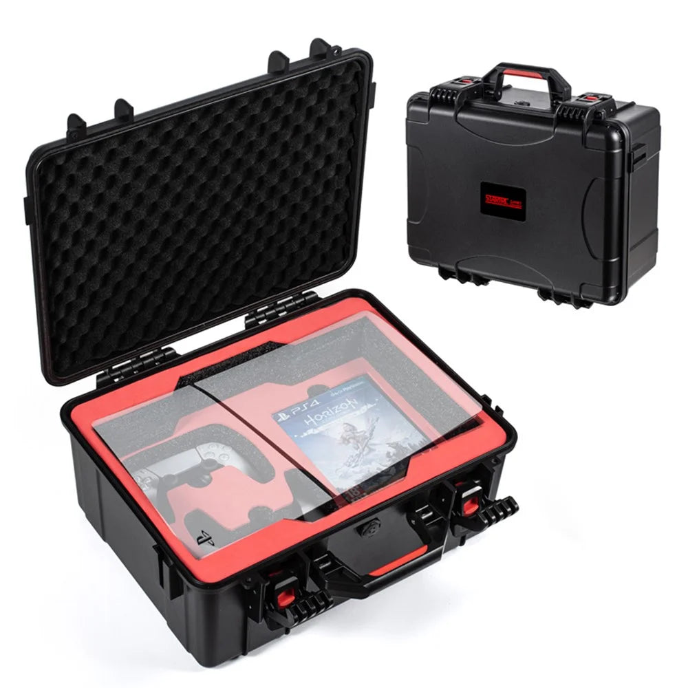 STARTRC GAMES For Sony PS5 Slim Portable Waterproof Anti-shock ABS Storage Box Game Console Carrying Case - 1