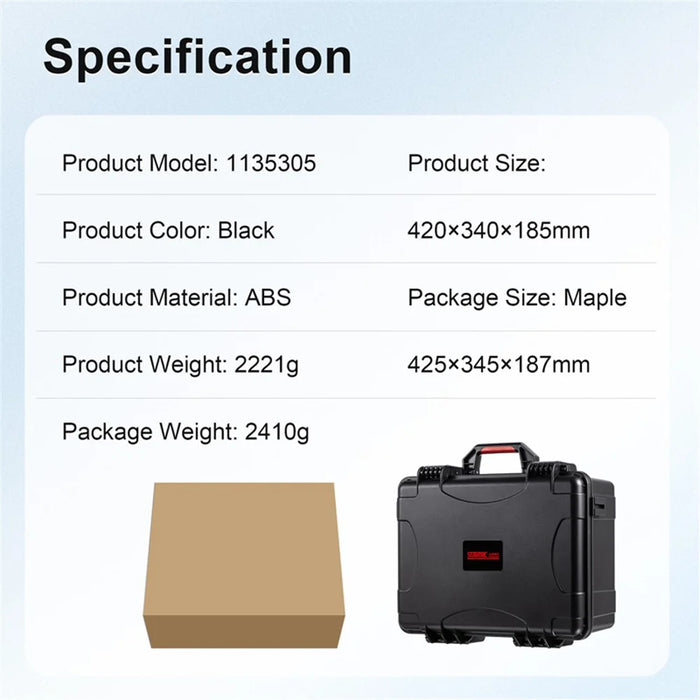 STARTRC GAMES For Sony PS5 Slim Portable Waterproof Anti-shock ABS Storage Box Game Console Carrying Case - 4