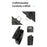 H61 Wireless Lavalier Microphone with Charging Compartment, 1 Transmitter+2 Receiver - Black - 6