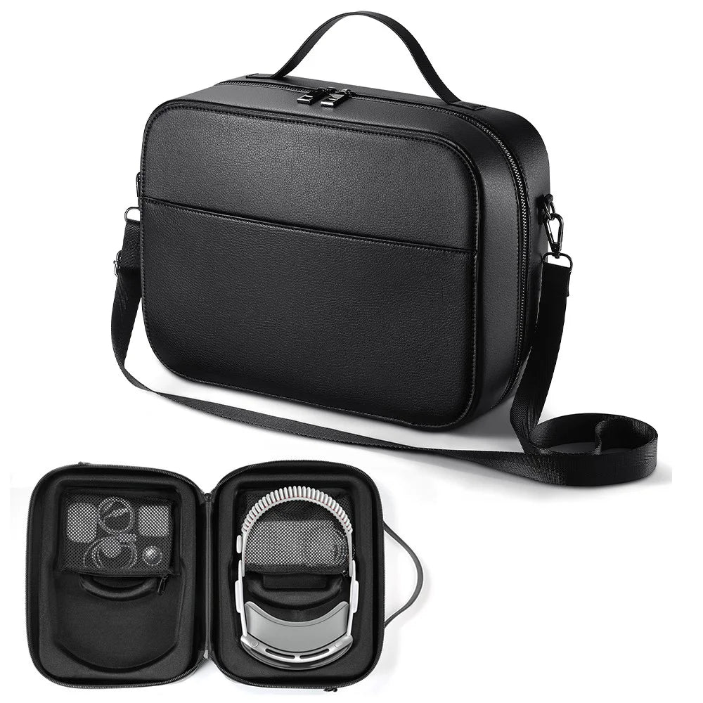 Protective Carrying Case for Apple Vision Pro MR Headset Portable Storage Bag - Black - 1