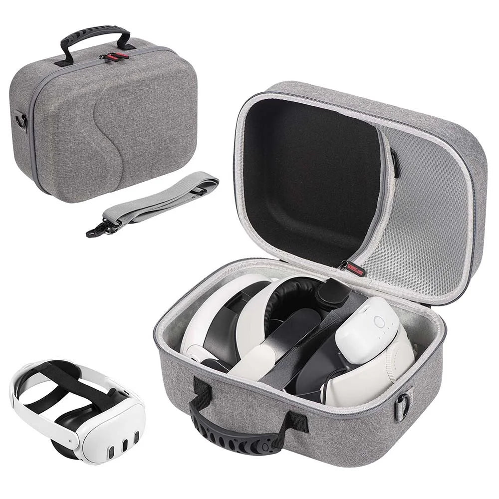 STARTRC GAMES 3.0 For Meta Quest 3 VR Hardshell Carrying Pouch Protection Bag Storage Case - Grey - 2