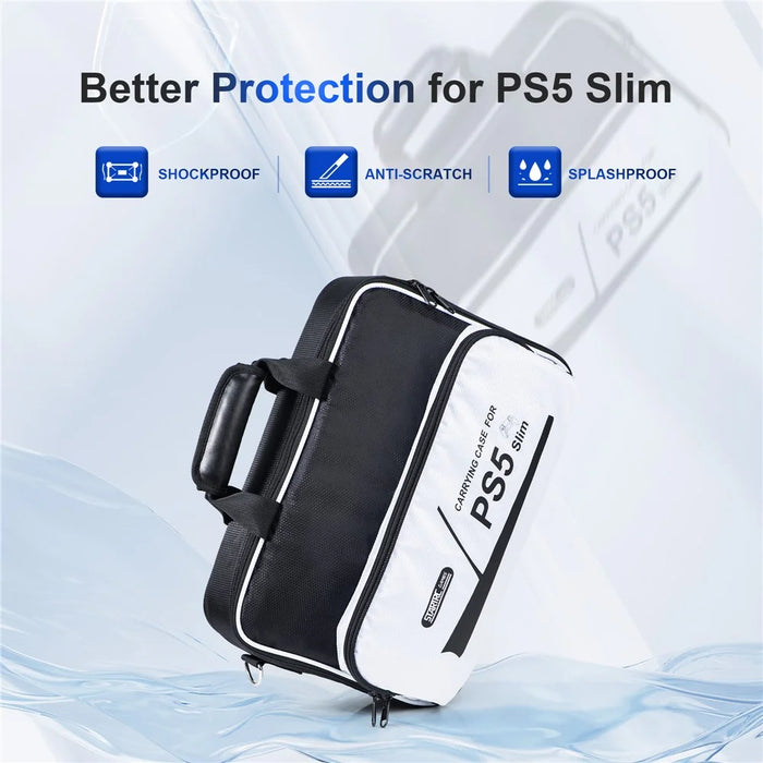 STARTRC GAMES For Sony PS5 Slim Game Console Storage Bag Oxford Cloth Crossbody Bag Handbag - 3
