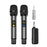 H21H Home Karaoke UHF Wireless Hand-Held Microphone, 2 Mic + 1 Receiver - Grey - 1