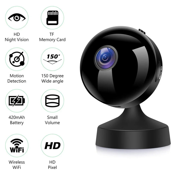 S9 Wireless Infrared Night Vision Camera Home Security Mini Indoor HD WiFi Camera - 4