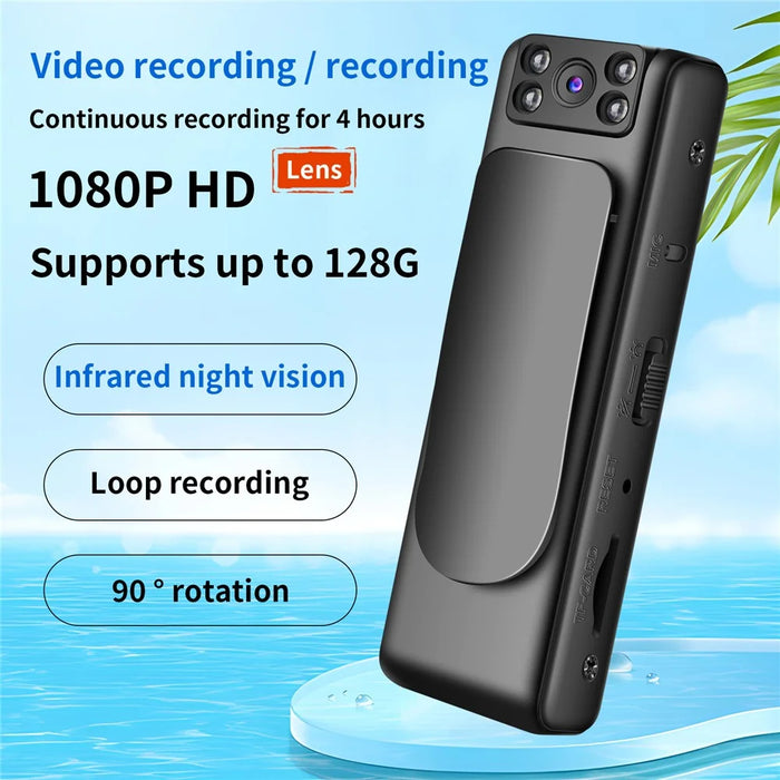 M6 Infrared Night Vision 1080P Full HD Pocket Camera Portable Video Recorder with Back Clip - 2