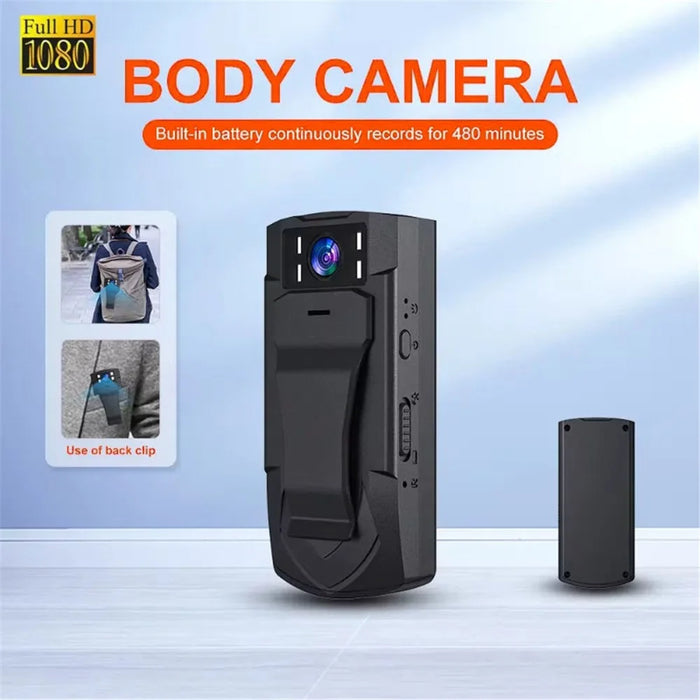 MD33 Mini Body Camera Back Clip Bodycam Outdoor Sports Video Recorder with Night Vision, Wide Angle - 3