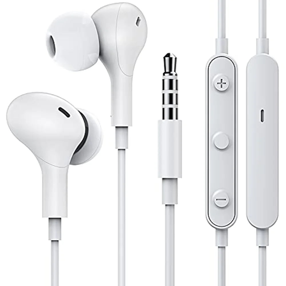 ME538 3.5mm Wired Magnetic Earphone Built-In Mic Wire Control Phone Computer Music Gaming Headset - White - 1