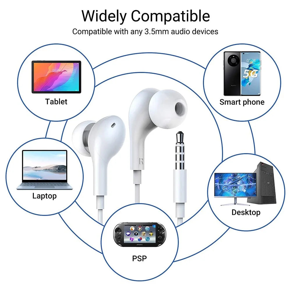ME538 3.5mm Wired Magnetic Earphone Built-In Mic Wire Control Phone Computer Music Gaming Headset - White - 5