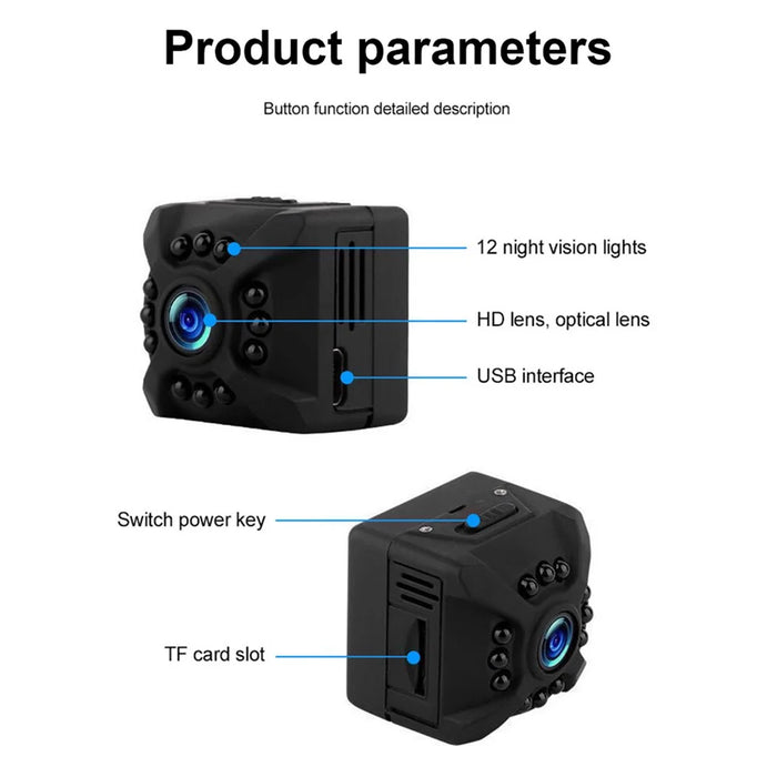 X5 Home Security Outdoor Sport Camera Motion Detection Mini Night Vision WiFi HD Camera - 7