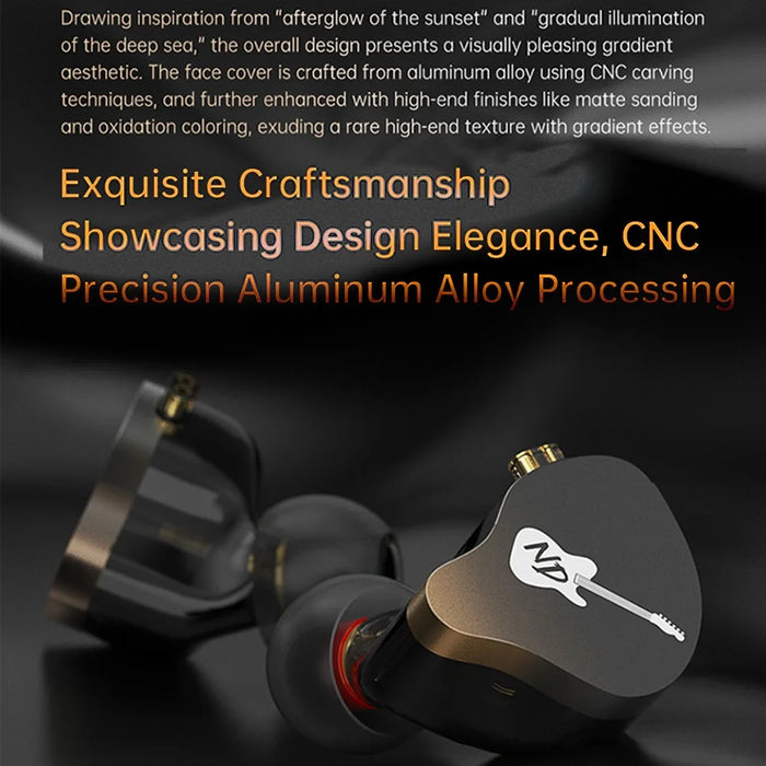 ND DD3 4 Modes Adjustable In-Ear Earphones HiFi Sound Wired Headphones, No Mic / Tuned Version - Black - 5