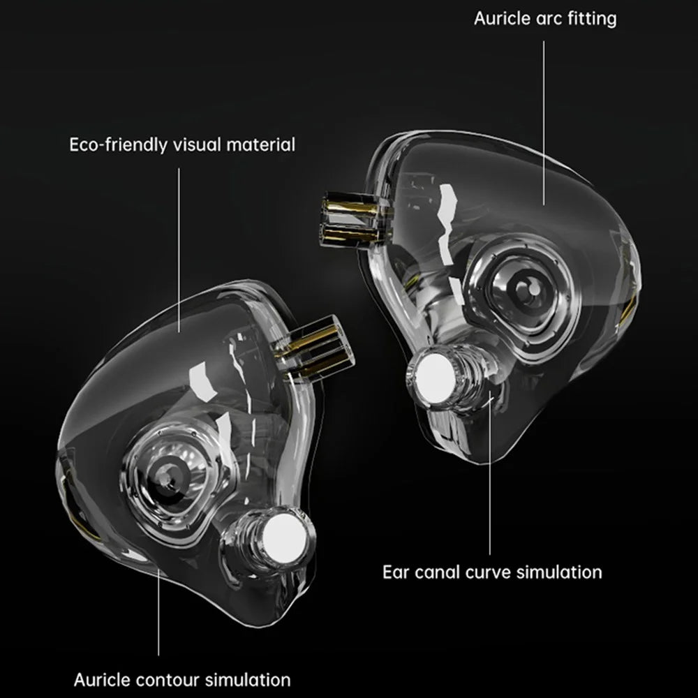 ND Venus Detachable 3.5mm Wired Headphones HiFi Sound Industrial In-Ear Earphones (No Mic) - White - 5