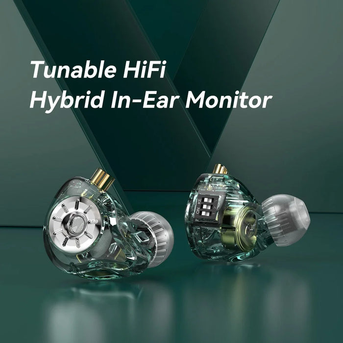 TRN ST1 Pro Detachable 3.5mm Wired In-Ear Earphone HiFi Music Tunable Headset with Mic - Green - 2
