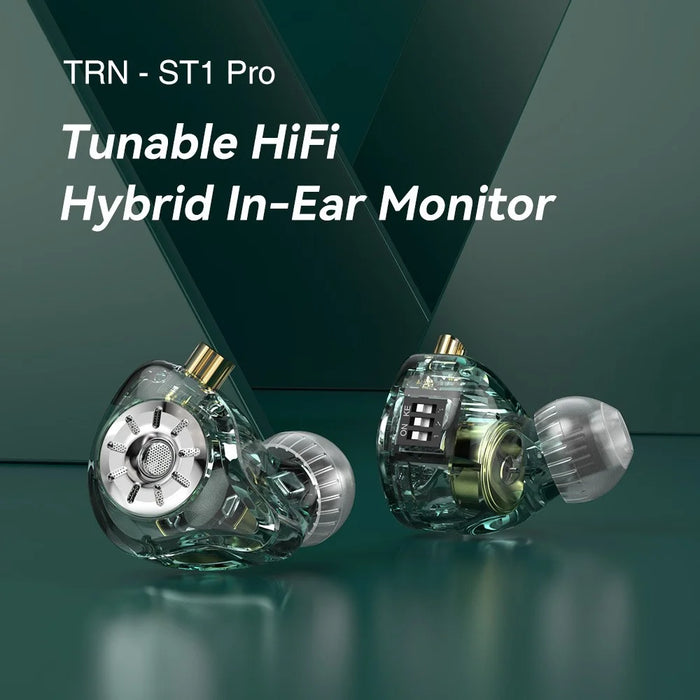 TRN ST1 Pro Detachable 3.5mm Wired In-Ear Earphone HiFi Music Tunable Headset without Mic - Green - 2
