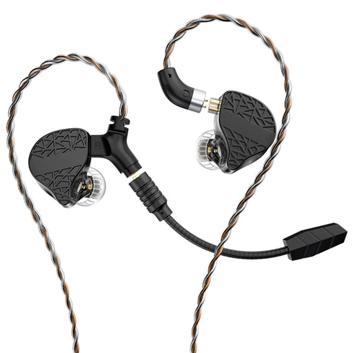 TRN Mars Detachable 3.5mm Wired In-Ear Earphone 3-Unit Vibration Gaming Headset with Mic, 2m - 1