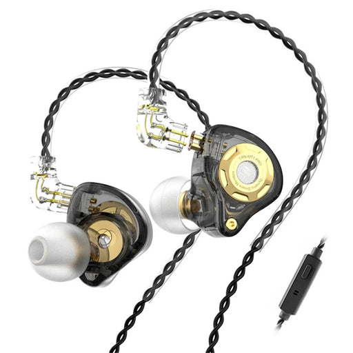 TRN MT1 Pro Detachable Type-C Wired In-Ear Earphone Heavy Bass Music Headset with Mic - Black - 1