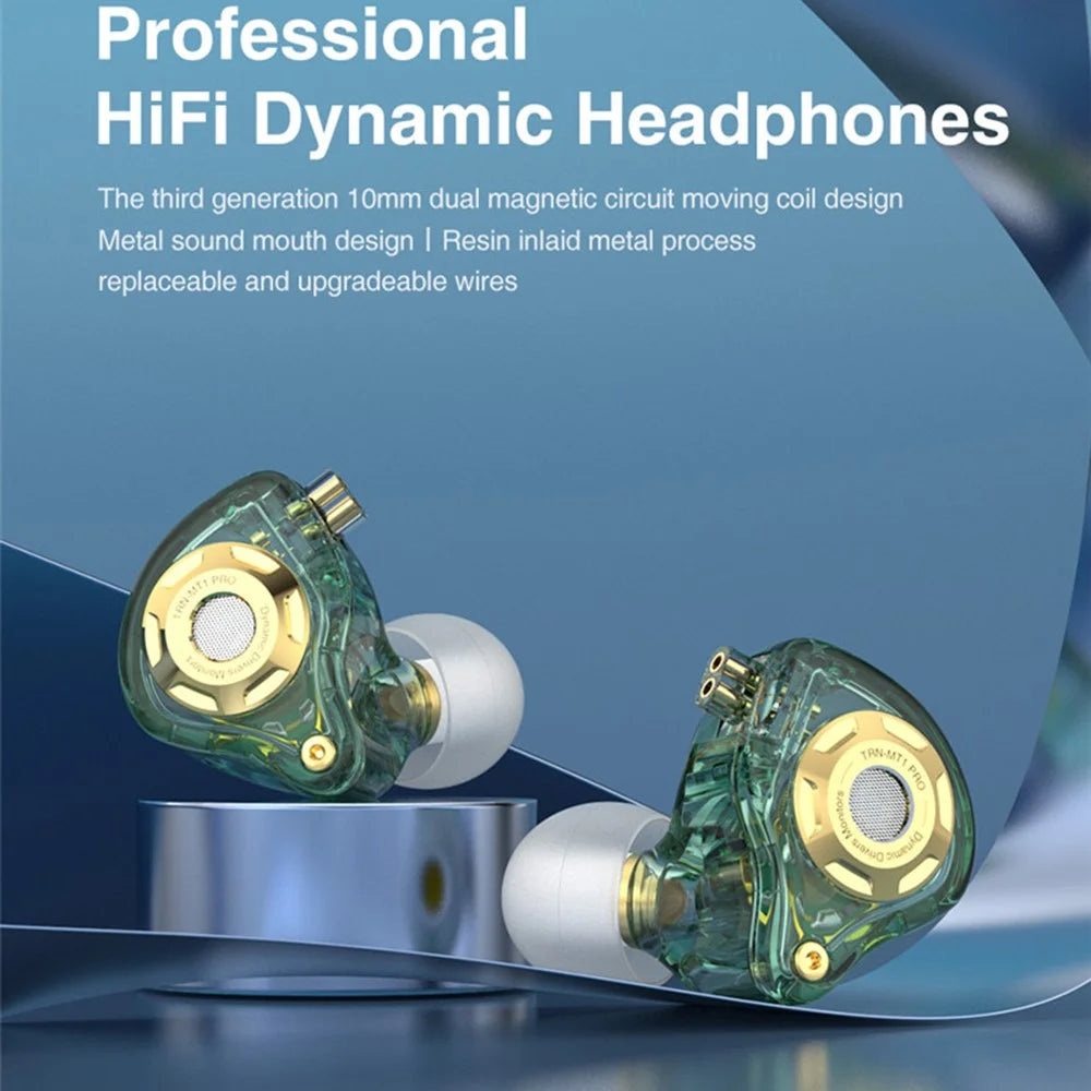 TRN MT1 Pro Detachable Type-C Wired In-Ear Earphone Heavy Bass Music Headset with Mic - Black - 2