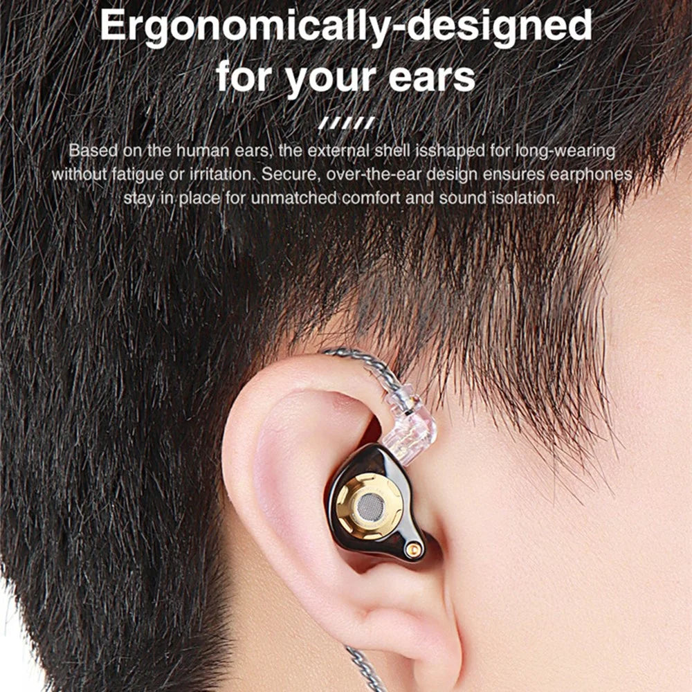 TRN MT1 Pro Detachable Type-C Wired In-Ear Earphone Heavy Bass Music Headset with Mic - Black - 7