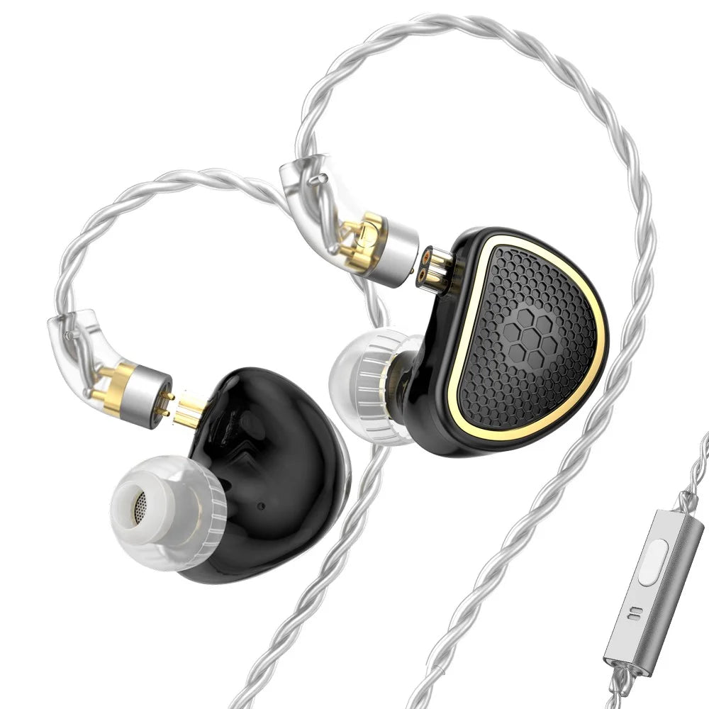 TRN Xuanwu Detachable 3.5mm Wired In-Ear Earphone 10mm Square Planar Driver HiFi Headset with Mic - 1