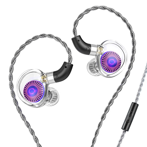 TRN Jellyfish Detachable 2.5+3.5+4.4mm Wired In-Ear Earphone HiFi Music Running Headset with Mic - 1