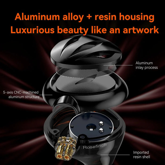 TRN Rosefinch Detachable 3.5mm Wired In-Ear HiFi Earphone 12mm Planar Magnetic Driver Headset - 7