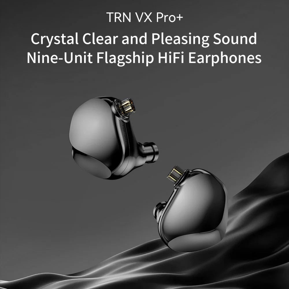 TRN VX Pro+ 3.5mm Detachable Wired In-Ear Earphone 9-Unit HiFi Music Headset without Mic - Black - 2