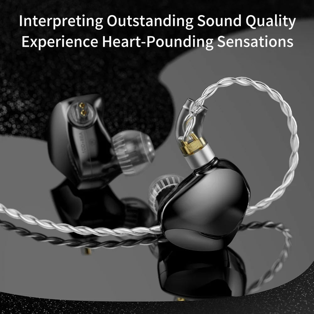 TRN VX Pro+ 3.5mm Detachable Wired In-Ear Earphone 9-Unit HiFi Music Headset without Mic - Black - 6
