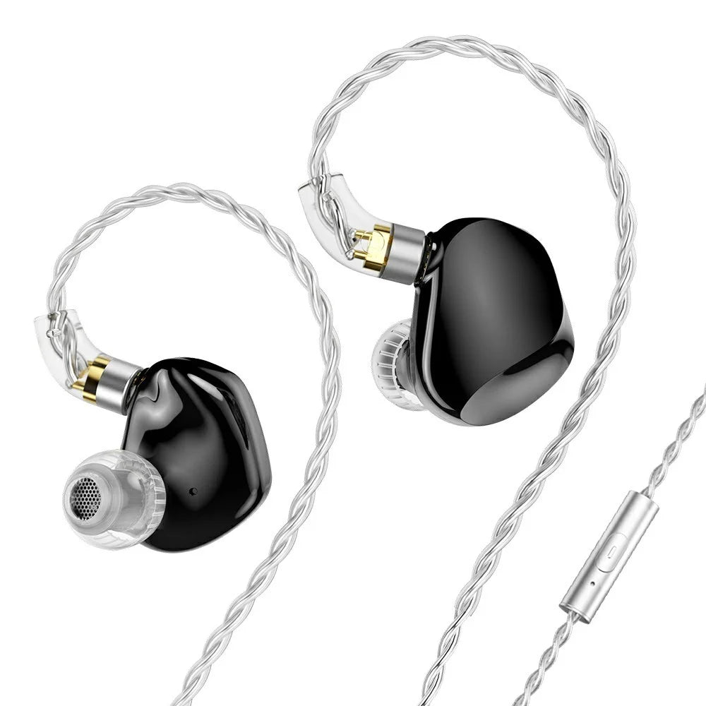 TRN VX Pro+ 3.5mm Detachable Wired In-Ear Earphone 9-Unit HiFi Music Headset with Mic - Black - 1